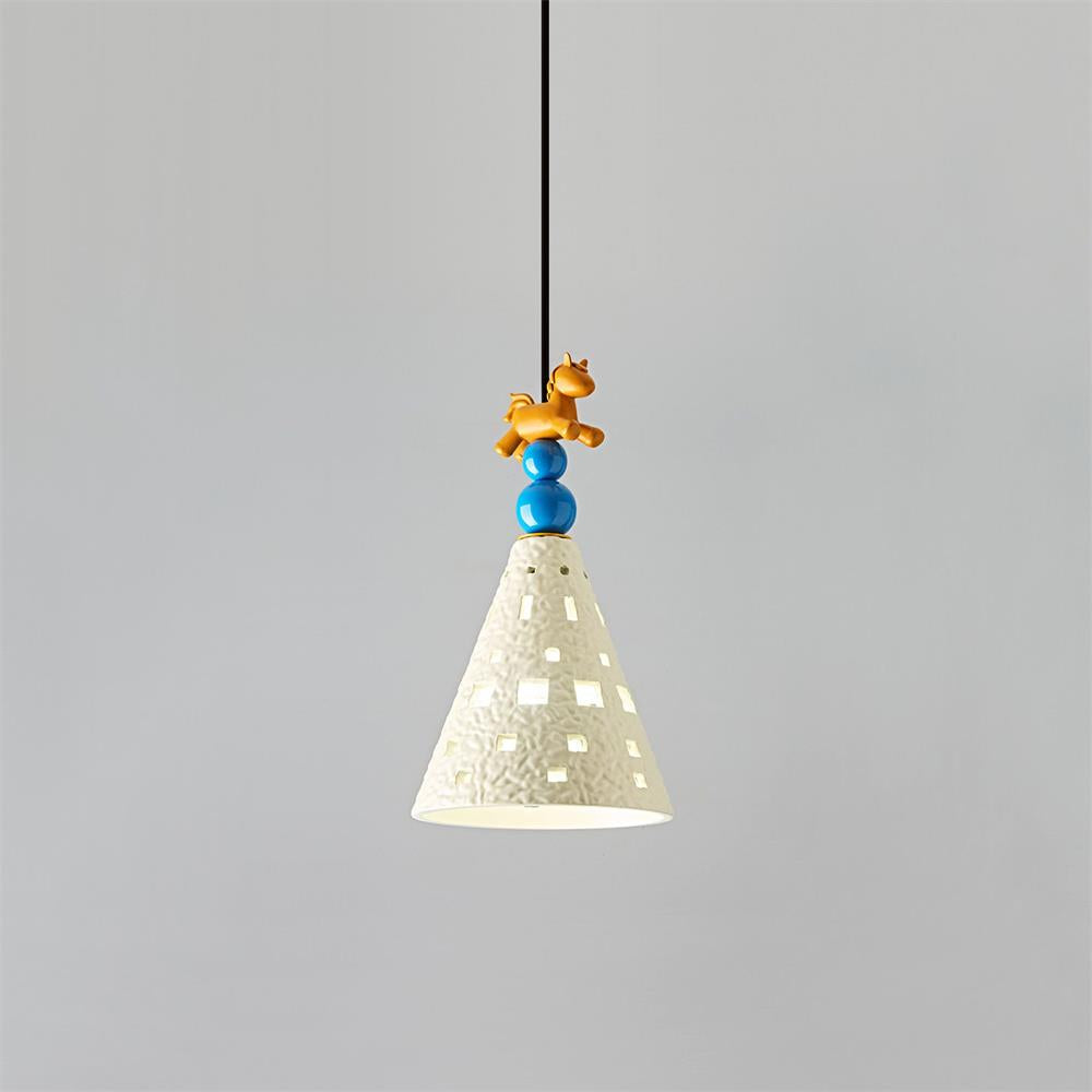 Lumo Pony Curated Hand-Thrown Ceramic Pendant Li – Model B Dia 17cm x H 31cm  ∅ 6.7 x H 12. finish configuration