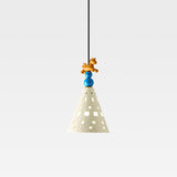 Lumo Pony Curated Hand-Thrown Ceramic Pendant Li – unlit natural material contrast