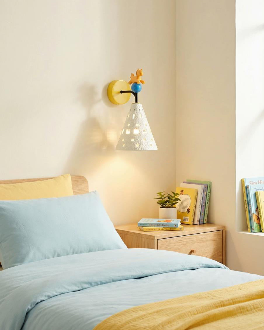 Hand-Thrown Ceramic craftsmanship detail on Lumo Pony Curated Hand-Thrown Ceramic Wall Sconc