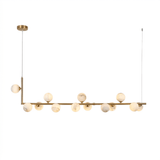 Lunara Alabaster Orb Curated Alabaster Chandelie – 13 Lights: L 59.1 × H 14.9 finish configuration