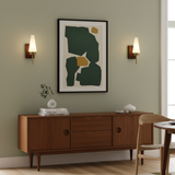 Lunard Curated Mouth-Blown Frosted Glass Wall Sc – spatial dining room perspective