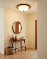 Lunaro Hand-Blown Frosted Flush Mount – architectural ceiling profile