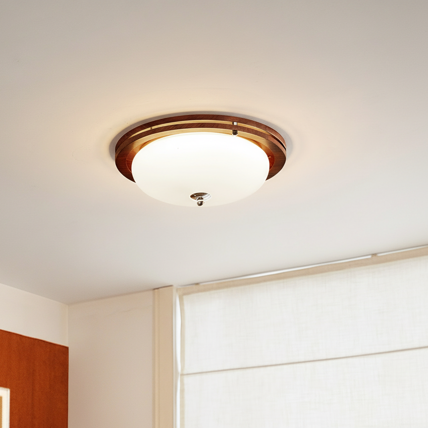 Lunaro Hand-Blown Frosted Flush Mount – handcrafted surface texture