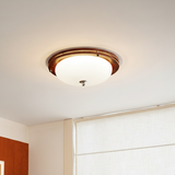 Lunaro Hand-Blown Frosted Flush Mount – structural canopy joint detail