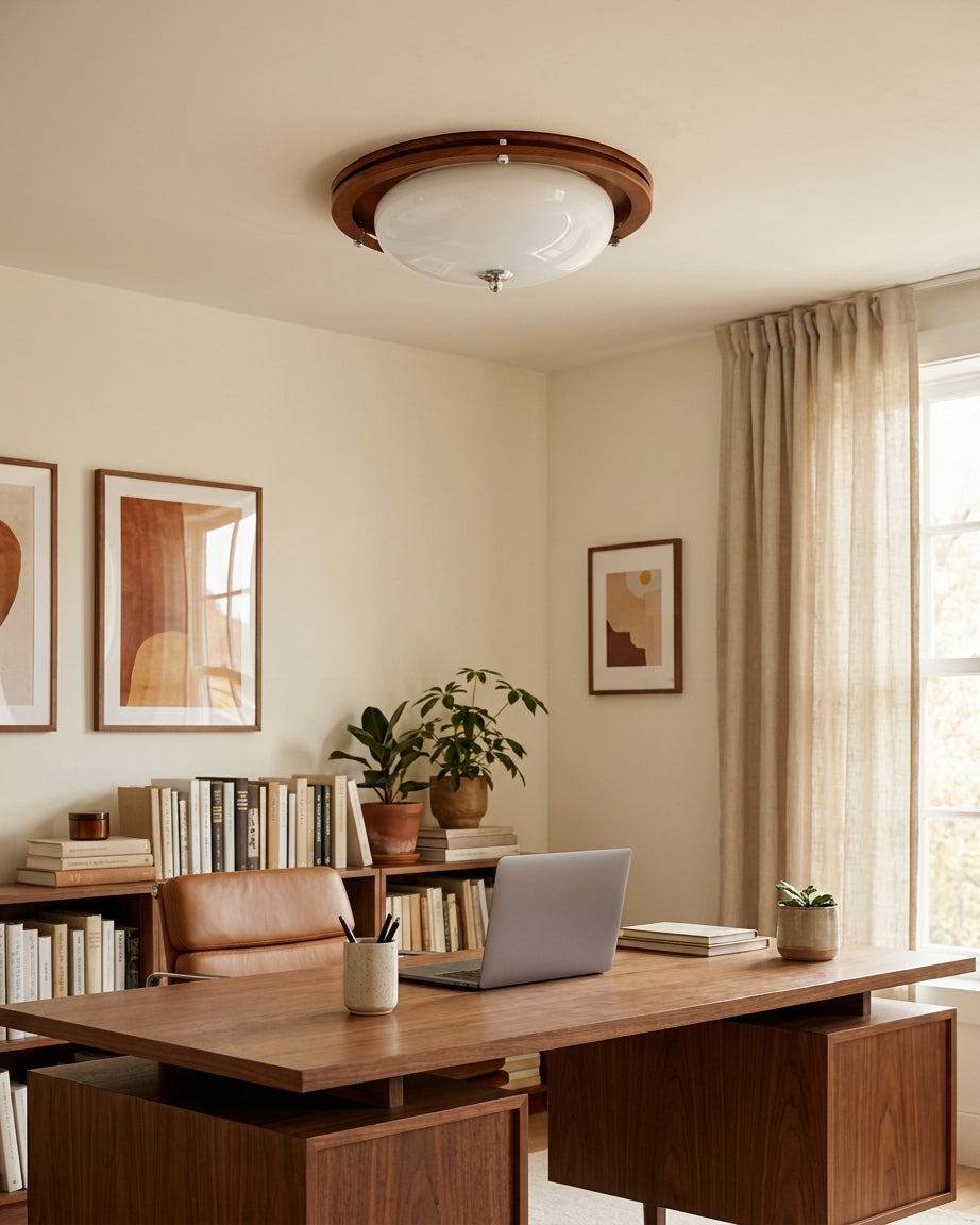 Lunaro Hand-Blown Frosted Flush Mount
