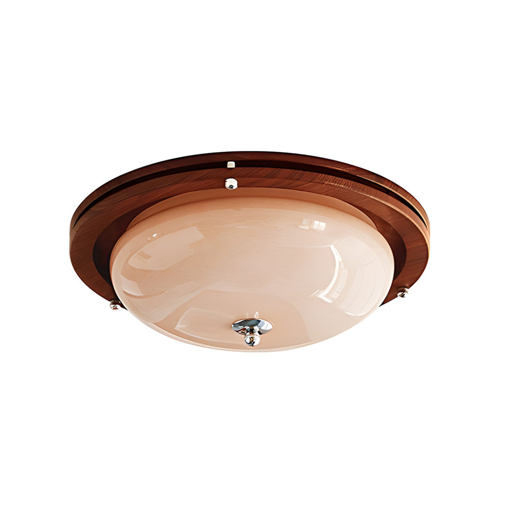 Lunaro Hand-Blown Frosted Flush Mount – Dia 45cm x H 15cm ∅ 17.7 x H 5.9 finish configuration #1 #2