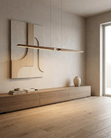 Lunaro Woodline Chandelier – Ambient Illumination in Luxury Interior Setting View 9