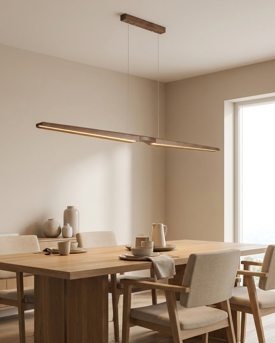 Lunaro Woodline Chandelier – Ambient Illumination in Luxury Interior Setting View 15