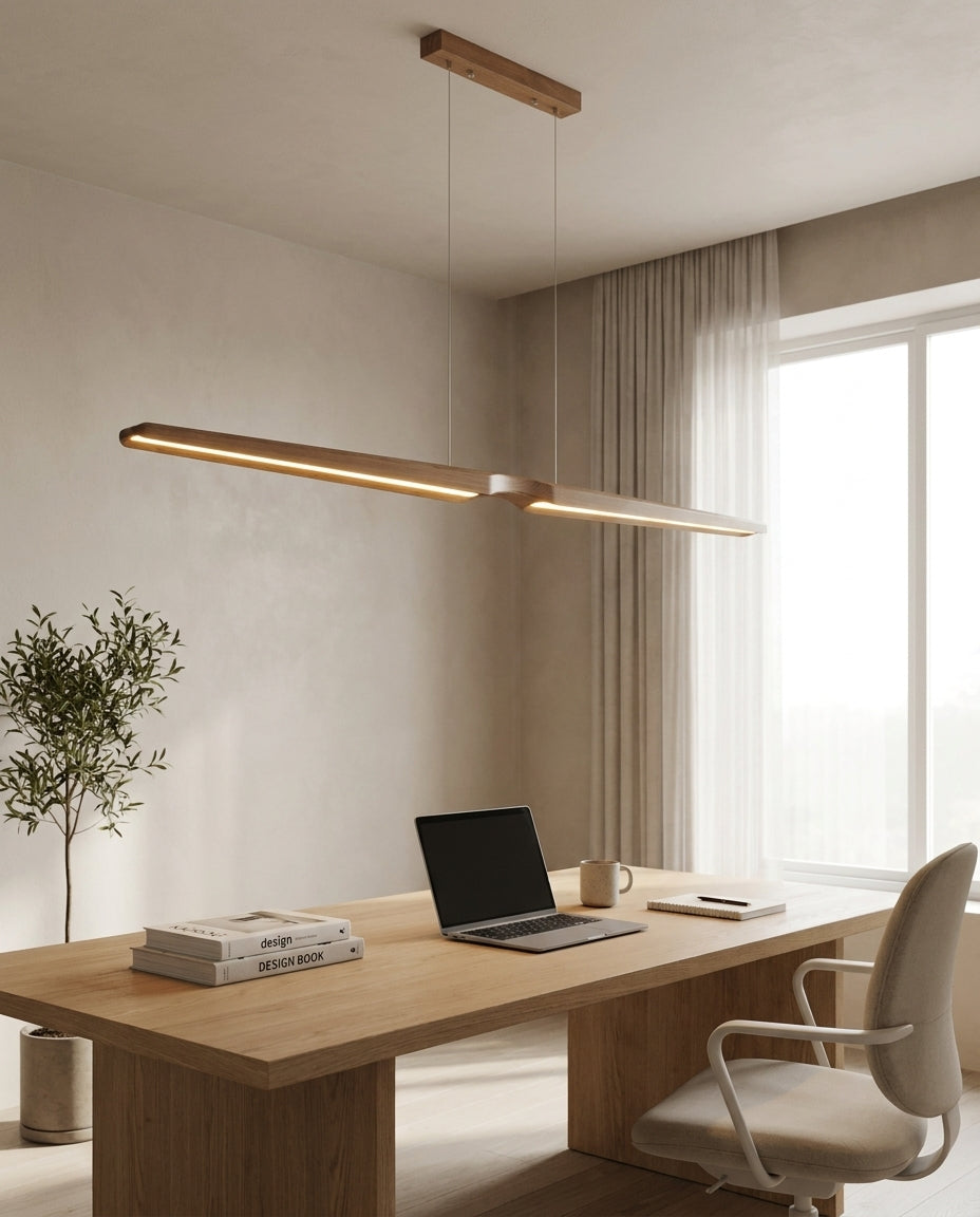 Lunaro Woodline Chandelier – Ambient Illumination in Luxury Interior Setting View 10