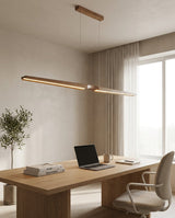 Lunaro Woodline Chandelier – Ambient Illumination in Luxury Interior Setting View 10