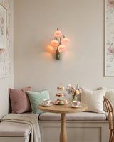 Lunelia Curated Iron & Glass Wall Sconce – full fixture elevation view