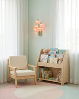Lunelia Curated Iron & Glass Wall Sconce warm illuminated room view
