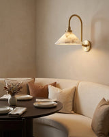 Lunelle Alabaster Curated Alabaster Wall Sconce – architectural ceiling profile