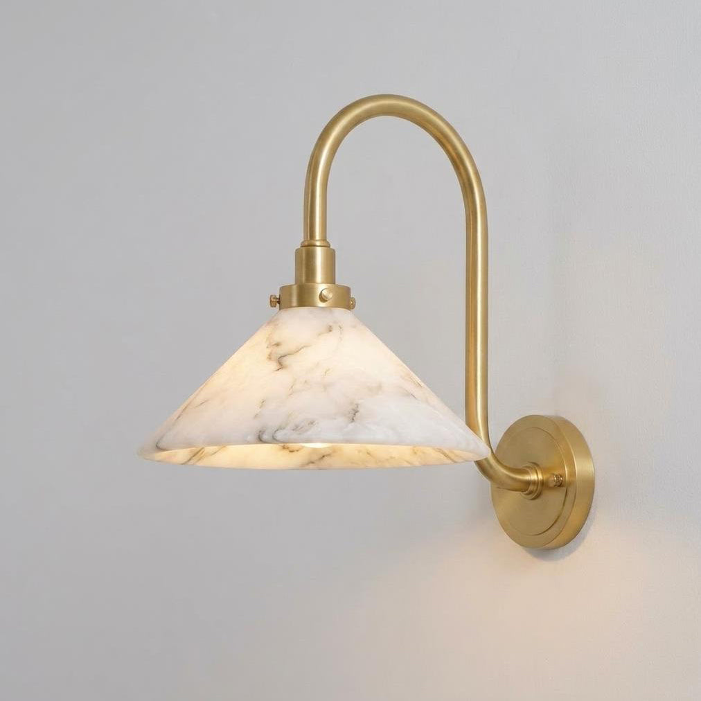 Lunelle Alabaster Curated Alabaster Wall Sconce – Dia 38.5cm x H 40.5cm  ∅ 15.2 x H 16 finish configuration