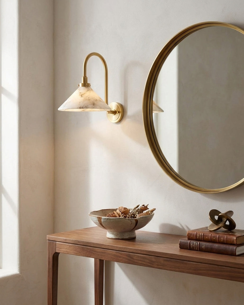 Lunelle Alabaster Curated Alabaster Wall Sconce