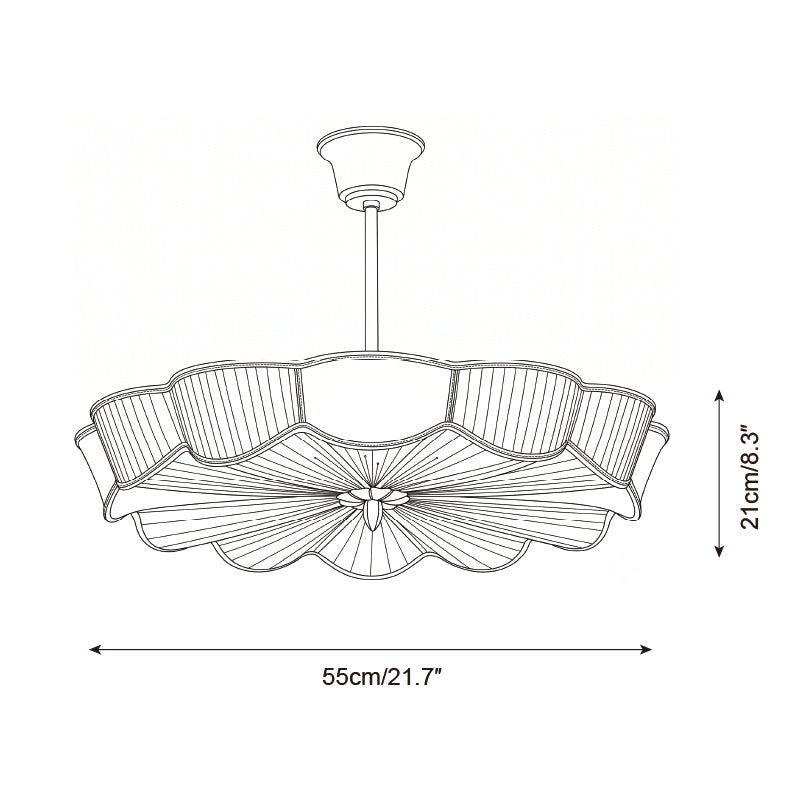 Lunessa Curated Solid Brass Flush Mount Ceiling – macro detail view