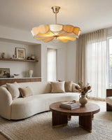 Lunessa Curated Solid Brass Flush Mount Ceiling – dimensional scale reference