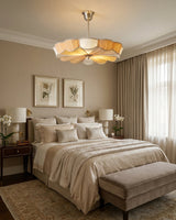 Lunessa Curated Solid Brass Flush Mount Ceiling – handcrafted surface texture