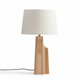 Lunet Curated Iron & Glass Table Lamp – unlit natural material contrast