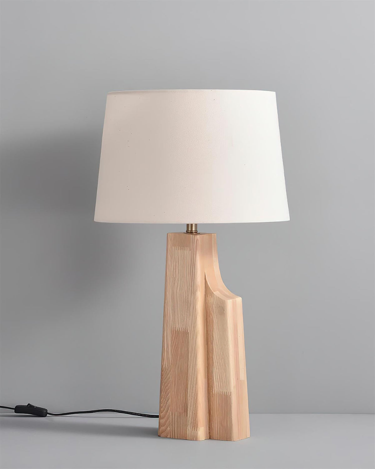 Lunet Curated Iron & Glass Table Lamp – dimensional scale reference