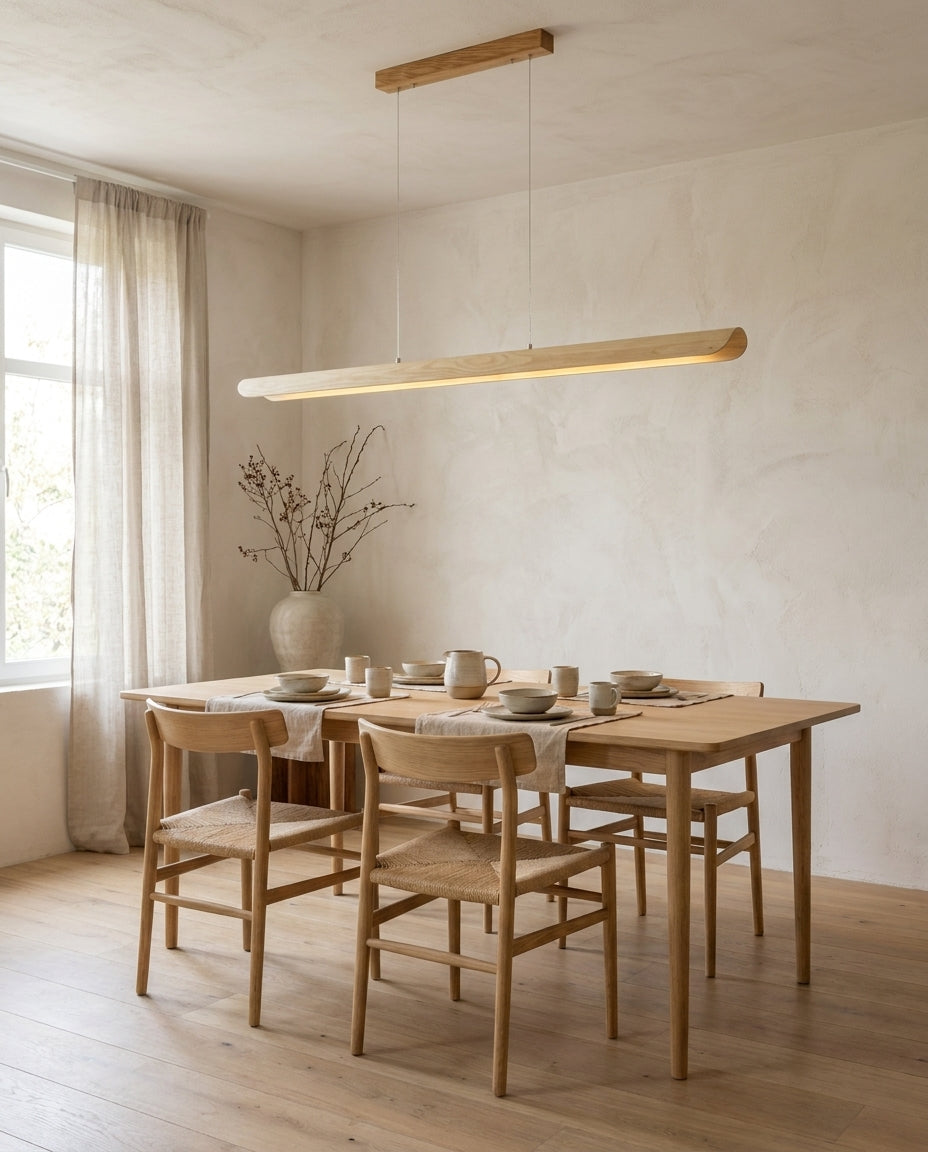 Luneth Horizon Curated Solid Hardwood Chandelier – structural canopy joint detail