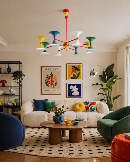 Modern Lunetti Chandelier