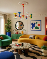 Lunetti Curated Iron & Glass Chandelier – architectural ceiling profile