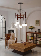 Lunna Orb Curated Mouth-Blown Frosted Glass Chan warm illuminated room view