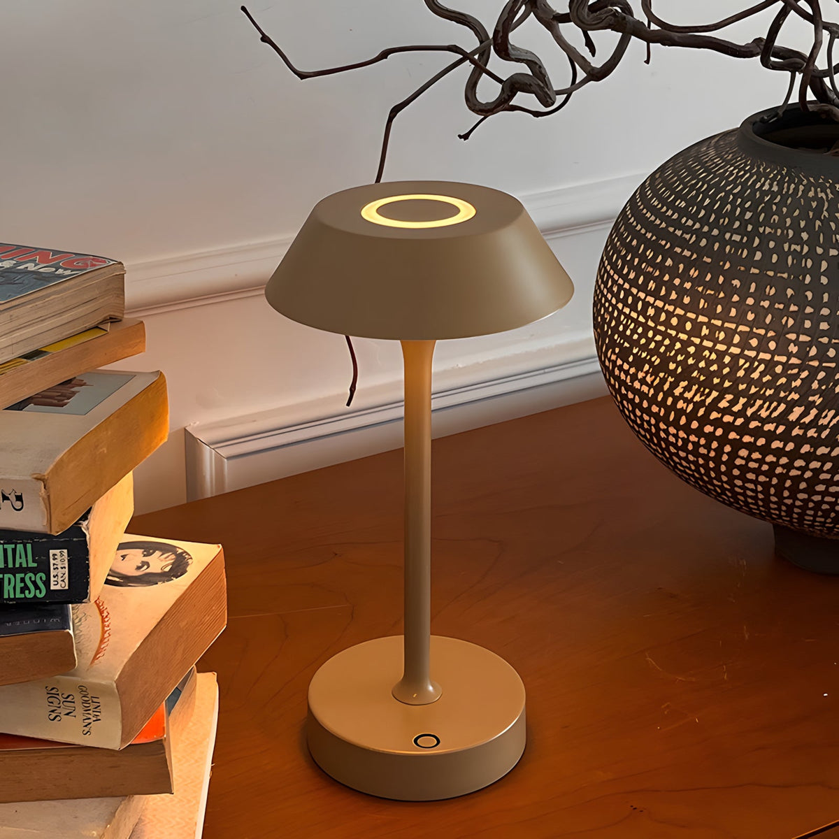 Optical Acrylic craftsmanship detail on Luno Curated Optical Acrylic Table Lamp