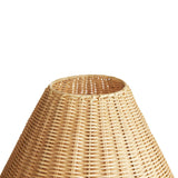 Lunora Curated Woven Rattan Table Lamp – handcrafted surface texture