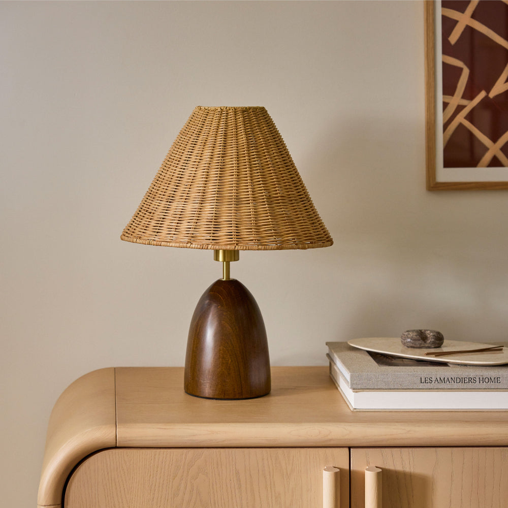 Lunora Curated Woven Rattan Table Lamp