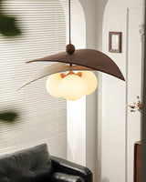 Lunova Curated Mouth-Blown Frosted Glass Pendant – structural canopy joint detail