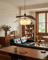 Mouth-Blown Frosted Glass craftsmanship detail on Lunova Curated Mouth-Blown Frosted Glass Pendant
