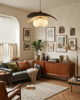Lunova Curated Mouth-Blown Frosted Glass Pendant – architectural ceiling profile