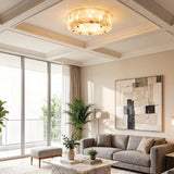 Ceiling Light View 13 | Marble & Solid Brass Flush Mount Ceiling Light | Modern Luxury for Bedroom, Living Room & Dining Room | JINSHE | JINSHE
