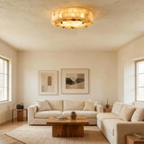 Ceiling Light View 4 | Marble & Solid Brass Flush Mount Ceiling Light | Modern Luxury for Bedroom, Living Room & Dining Room | JINSHE | JINSHE