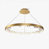 Luxury Circle Crystal Curated K9 Bohemian Crysta – full fixture elevation view