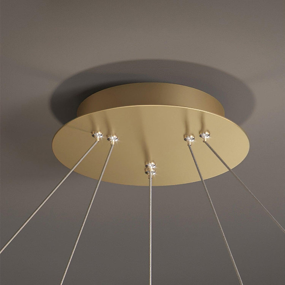 Luxury Circle Crystal Curated K9 Bohemian Crysta – structural canopy joint detail