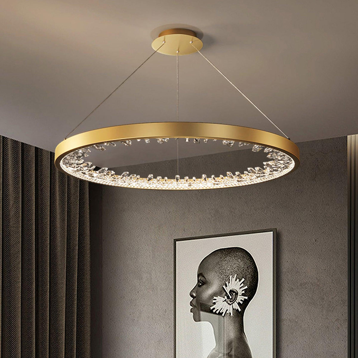 Luxury Circle Crystal Curated K9 Bohemian Crysta – ∅ 31.5 x H 1.6 (Power: ~80W) finish configuration