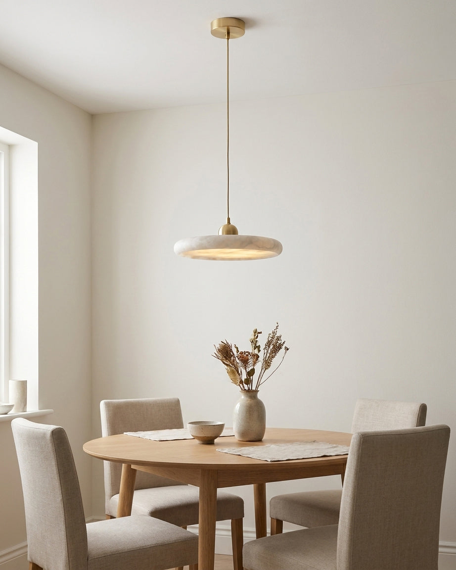 Lydia Alabaster Pendant Light – Handcrafted Material Texture and Detail View