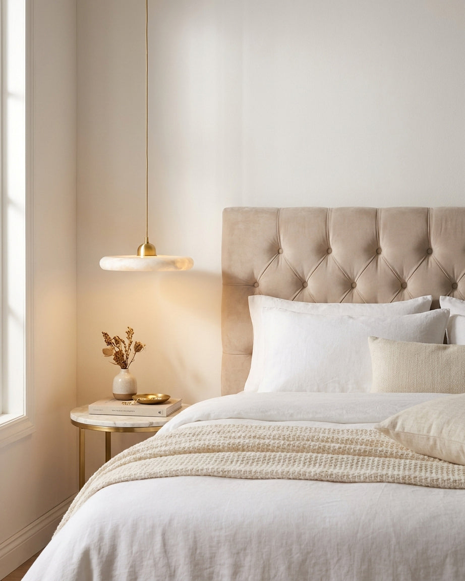 Lydia Alabaster Pendant Light – Ambient Illumination in Luxury Interior Setting View 6