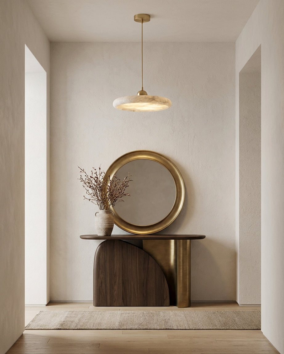Lydia Alabaster Pendant Light – Ambient Illumination in Luxury Interior Setting View 8
