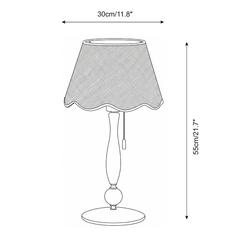 Madera Scallop Curated Solid Brass Table Lamp