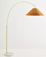 Madera Floor Curated Solid Brass Floor Lamp – dimensional scale reference
