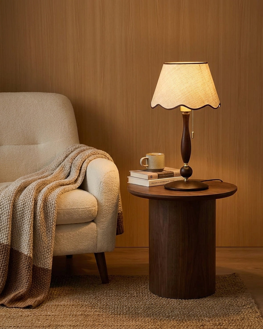 Madera Scallop Curated Solid Brass Table Lamp