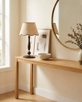 Madera Scallop Curated Solid Brass Table Lamp – dimensional scale reference