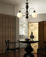 Black Walnut Chandelier View 10 | Maglen Black Walnut Chandelier | The Black Walnut Gallery | JINSHE | JINSHE
