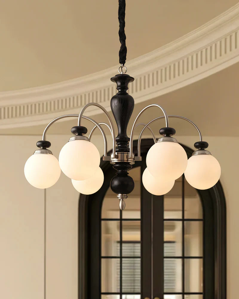 Black Walnut Chandelier View 8 | Maglen Black Walnut Chandelier | The Black Walnut Gallery | JINSHE | JINSHE