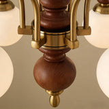 Black Walnut Chandelier View 12 | Maglen Black Walnut Chandelier | The Black Walnut Gallery | JINSHE | JINSHE