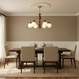 Black Walnut Chandelier View 3 | Maglen Black Walnut Chandelier | The Black Walnut Gallery | JINSHE | JINSHE